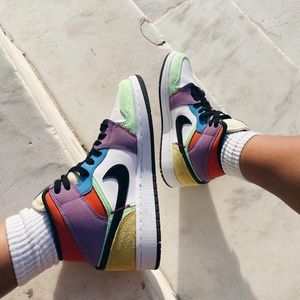 Nike Air Jordan Retro 1 Mid SE Lightbulb Multi-color CW1140-100 Light Bulb W 7